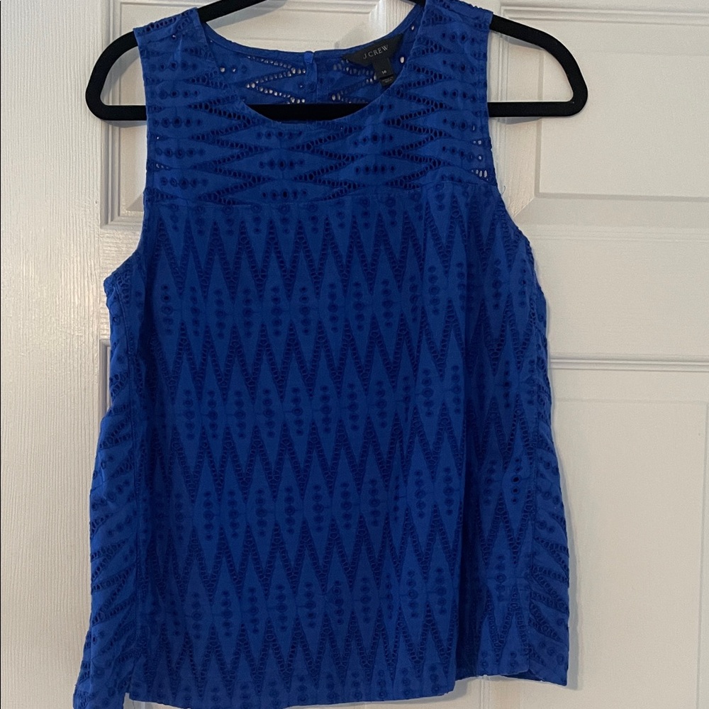 J. Crew Blue Sleeveless Blouse